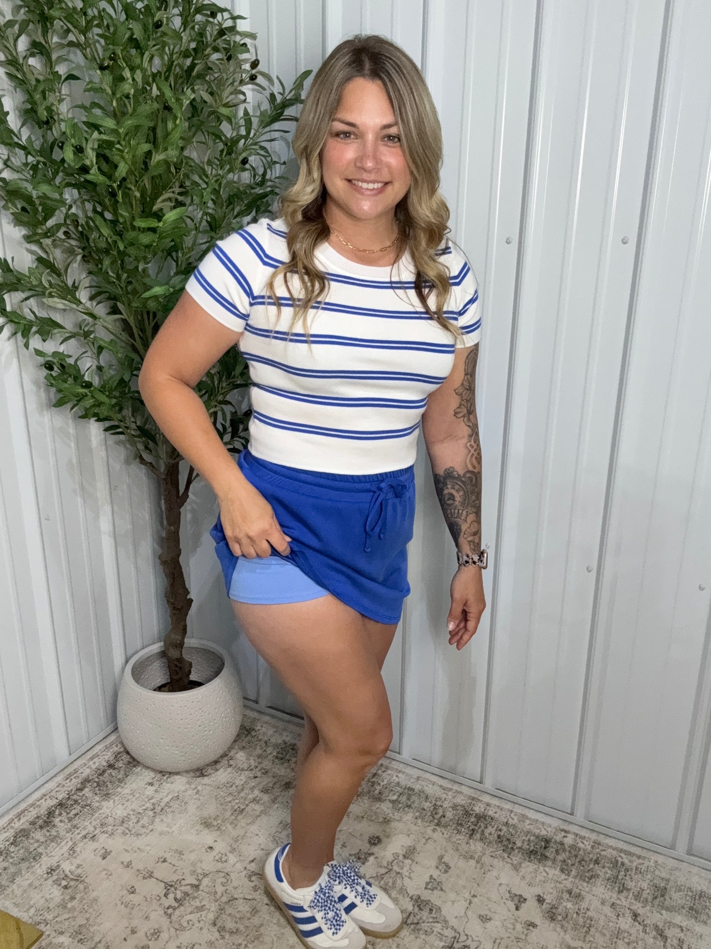 Poolside Blue Scuba Skort