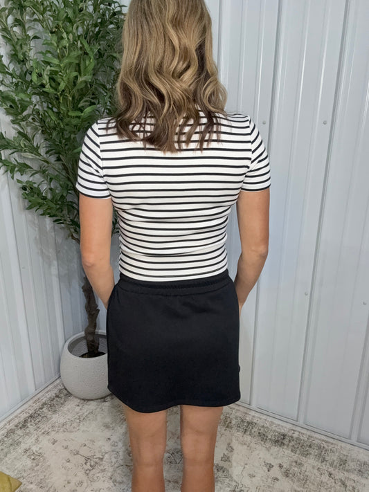 Black Scuba Skort