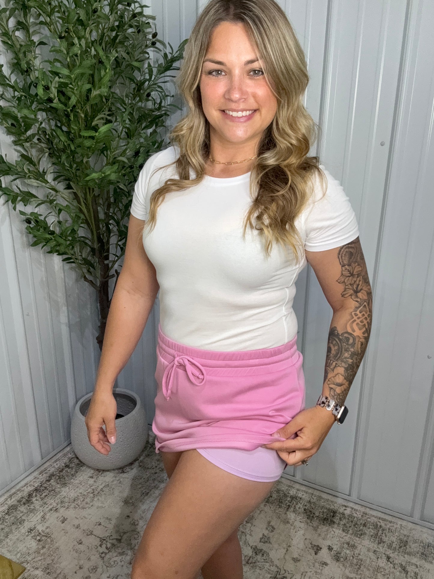 Bubblegum Scuba Skort