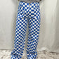 Demi Checkered Bottoms - BLUE