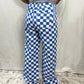 Demi Checkered Bottoms - BLUE