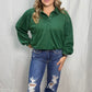 Cinched bottom Long-Sleeve Polo - HUNTER GREEN