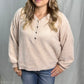 Oversized Button-Up Knit Sweater - BLUSH