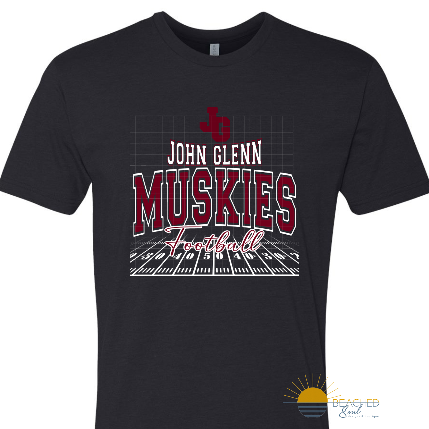 ADULT Muskies Field Logo - Black T-shirt