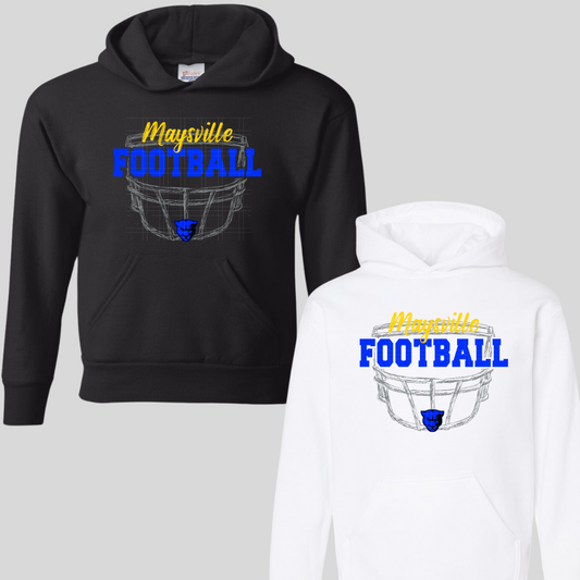 TODDLER/YOUTH Maysville Football Helmet Logo - HOODIE