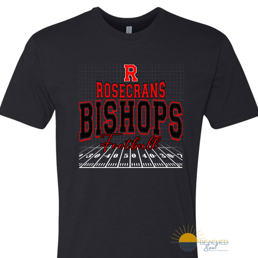 ADULT Bishops Field Logo - Black T-shirt