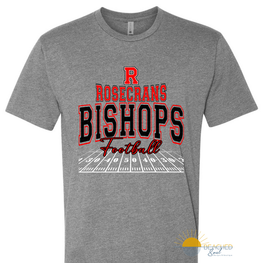 ADULT Bishops Field Logo - Gray T-shirt