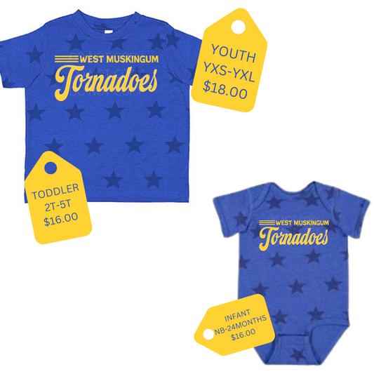 TORNADOES STAR TEE - YOUTH TODDLER INFANT