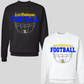 ADULT WM Football Helmet Logo - CREWNECK