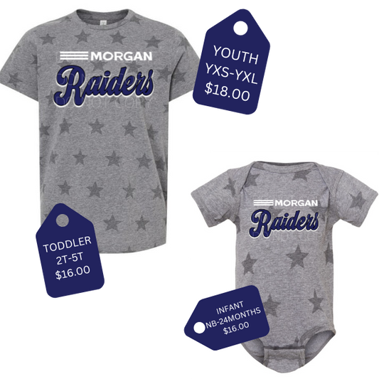 RAIDERS STAR TEE - YOUTH TODDLER INFANT