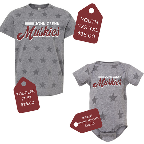 MUSKIES STAR TEE - YOUTH TODDLER INFANT