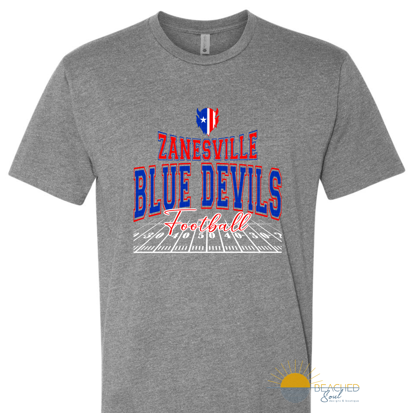 TODDLER/YOUTH Blue Devils Field Logo - Gray T-shirt