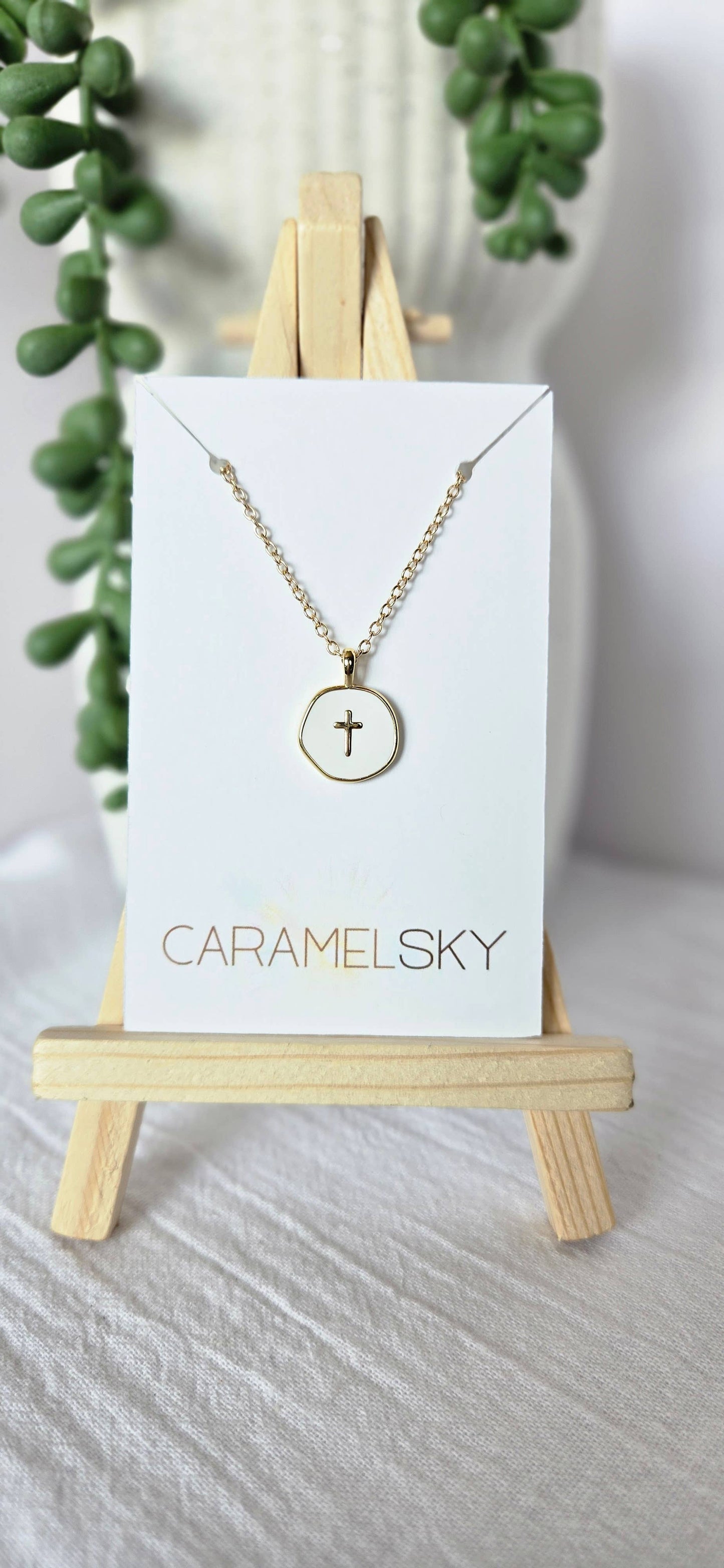 18K Gold Plated Cross Pendant Necklace