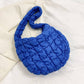 Quilted Puffer Tote / Shoulder Bag Cloud Bag: Royal Blue
