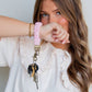 Dainty Pink Textured Keychain