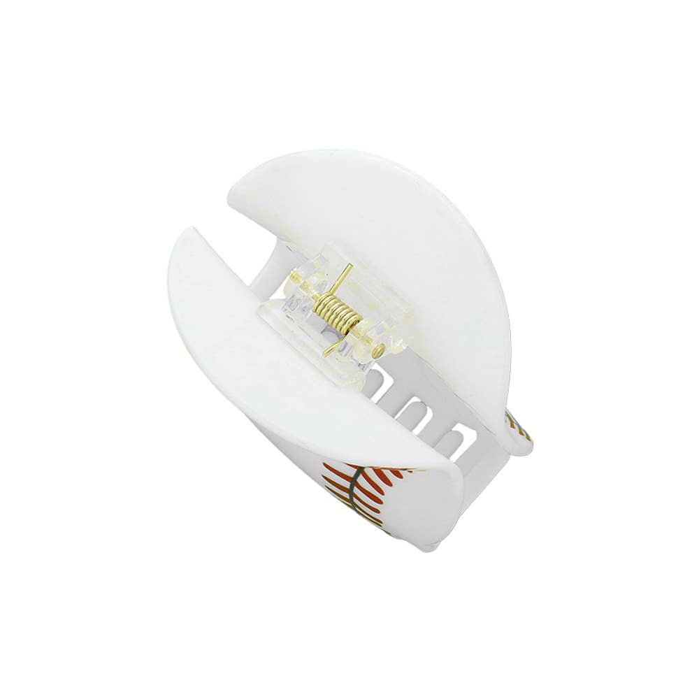 Baseball Acrylic Hair Claw Clip