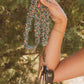 Green Floral Lanyard