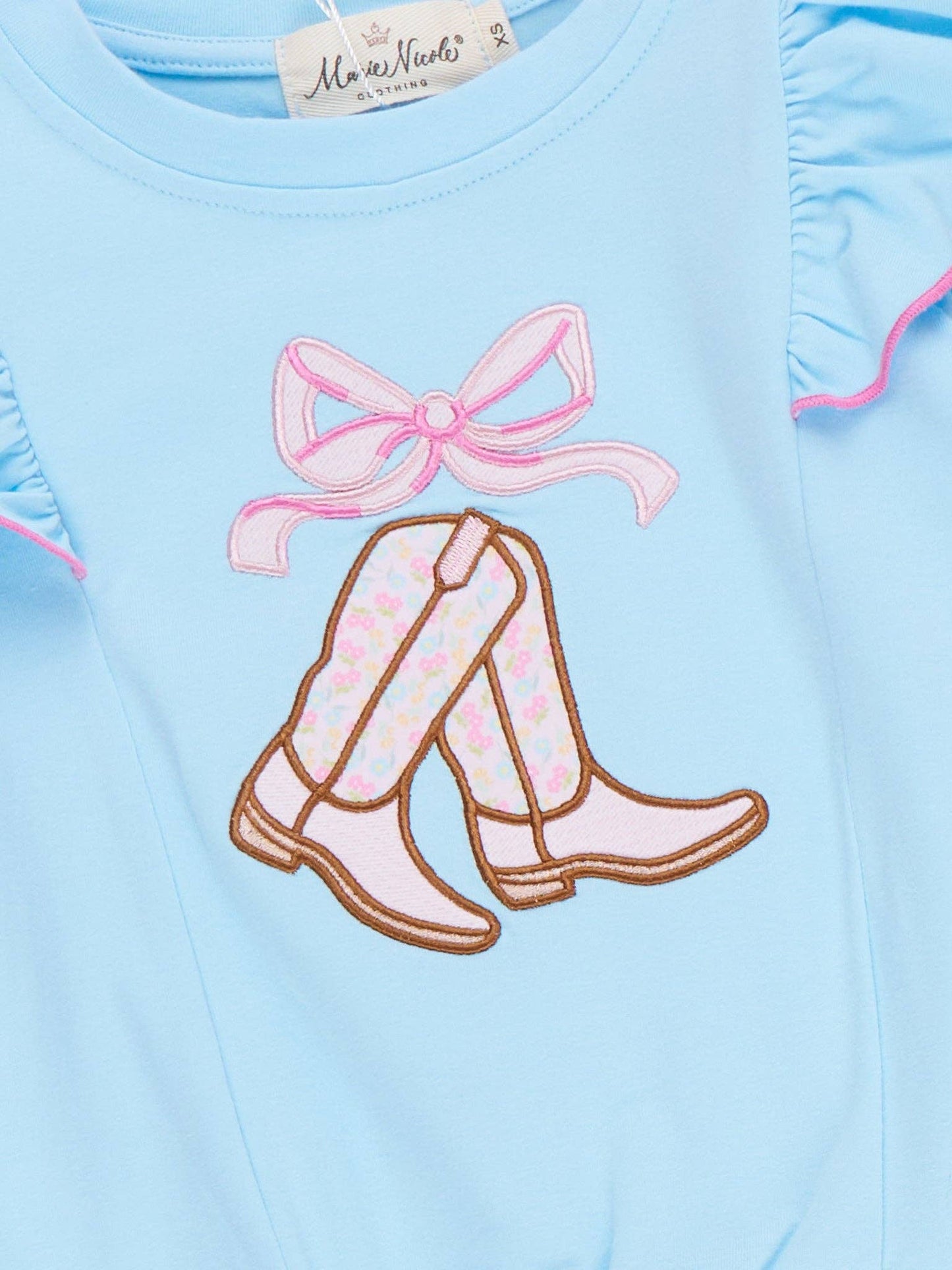 Boots & Bows Floral Bell-Bottom Outfit
