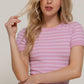 Baby Pink Striped Seamless Top