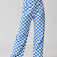 Demi Checkered Bottoms - BLUE