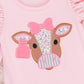 Floral Cow Cutie Ruffle Romper