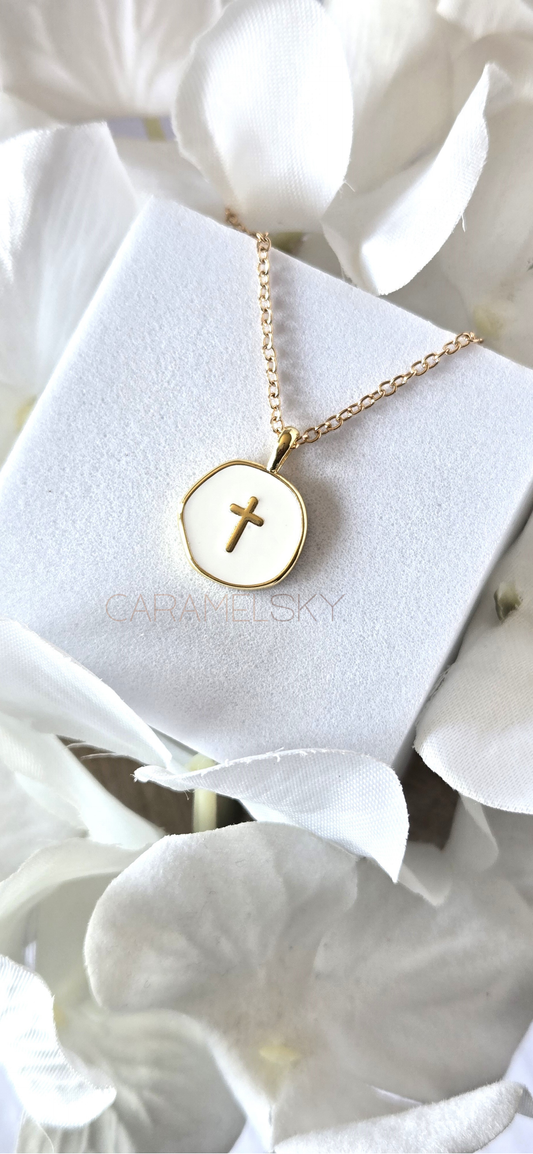 18K Gold Plated Cross Pendant Necklace