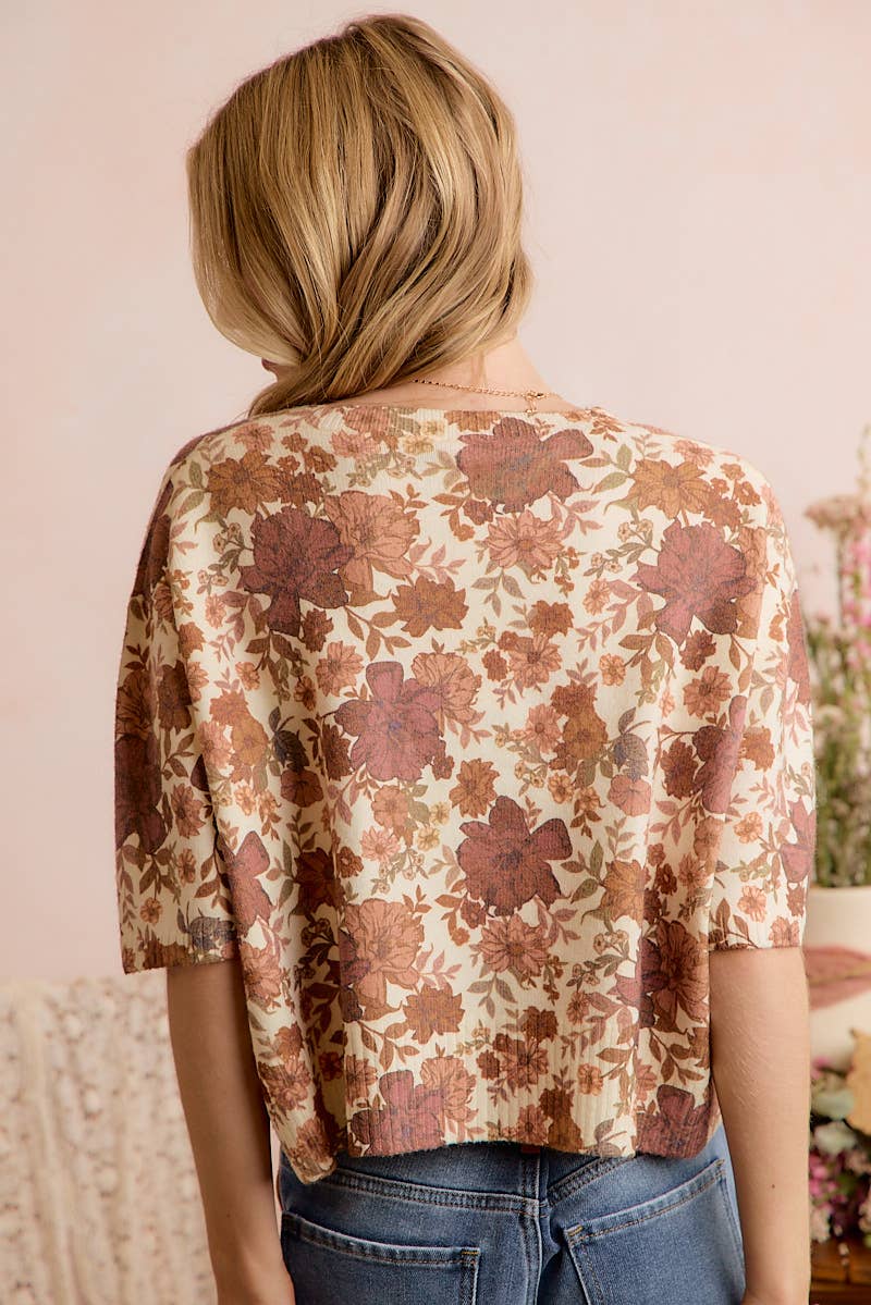 REMI FLORAL SWEATER VEST