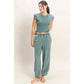 Wrap-Front Crop Top And Jogger Set