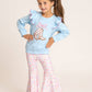Boots & Bows Floral Bell-Bottom Outfit