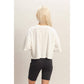 Raw Edge Star Patch Top: WHITE