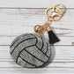 Bling Volleyball Tassel Keychain