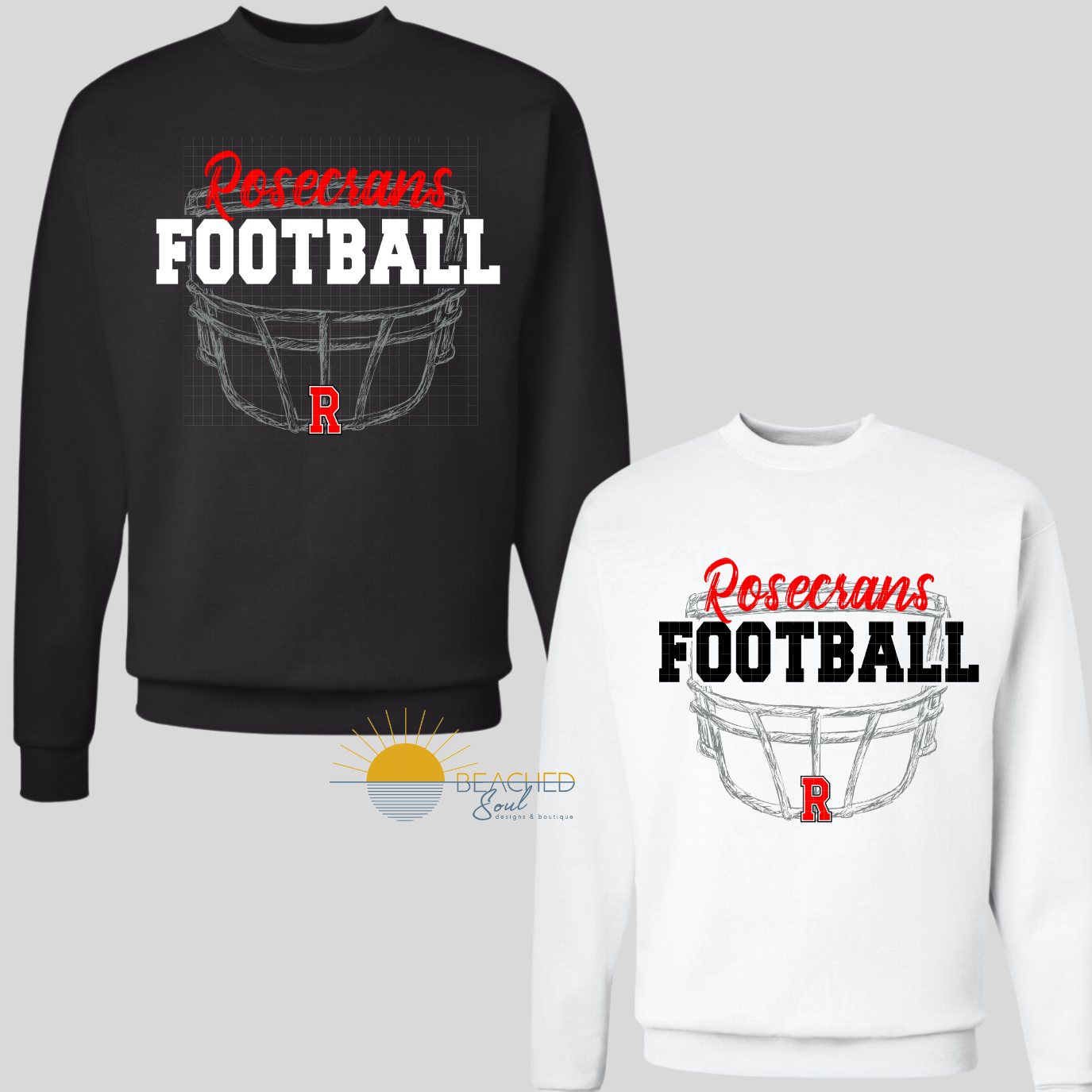 ADULT Bishops Football Helmet Logo - CREWNECK