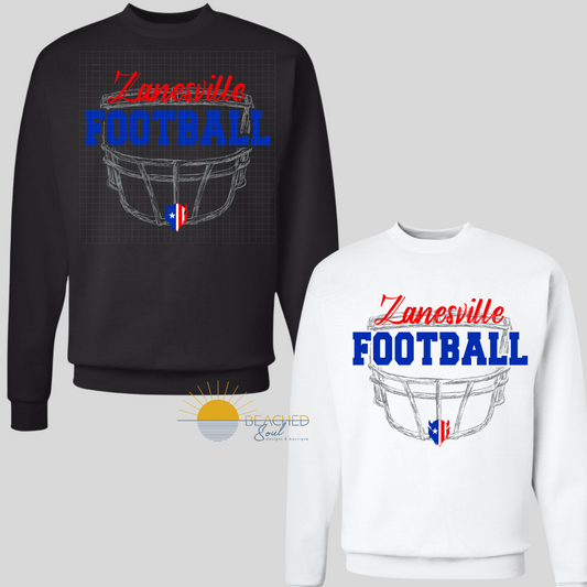 ADULT Blue Devils Football Helmet Logo - CREWNECK