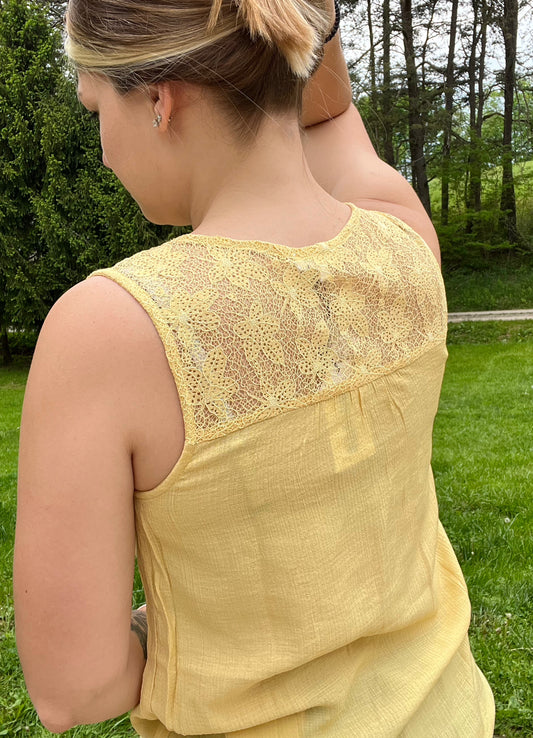 Shadyside Sleeveless Top - Dusty Yellow