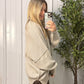 Café Cream Oversized Sweater