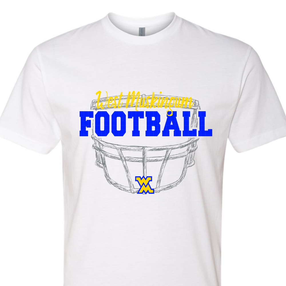 TODDLER/YOUTH WM Football Helmet Logo - WHITE T-shirt