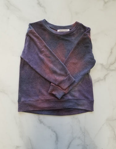 Purple tie dye kids sweater