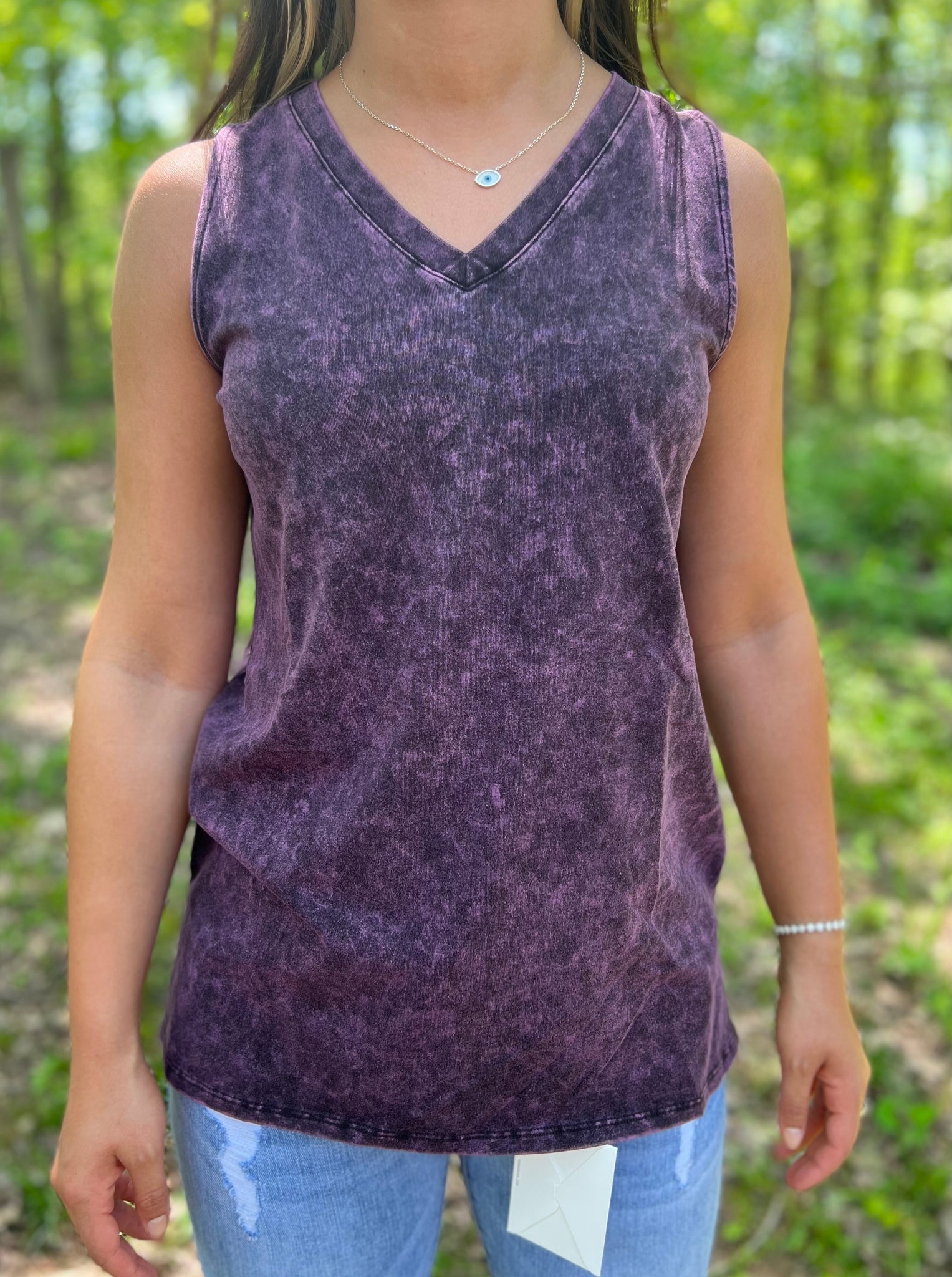 V-NECK TUNIC - BLACKBERRY
