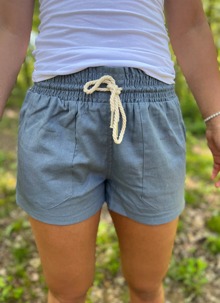 BLUE STONE LINEN SHORT