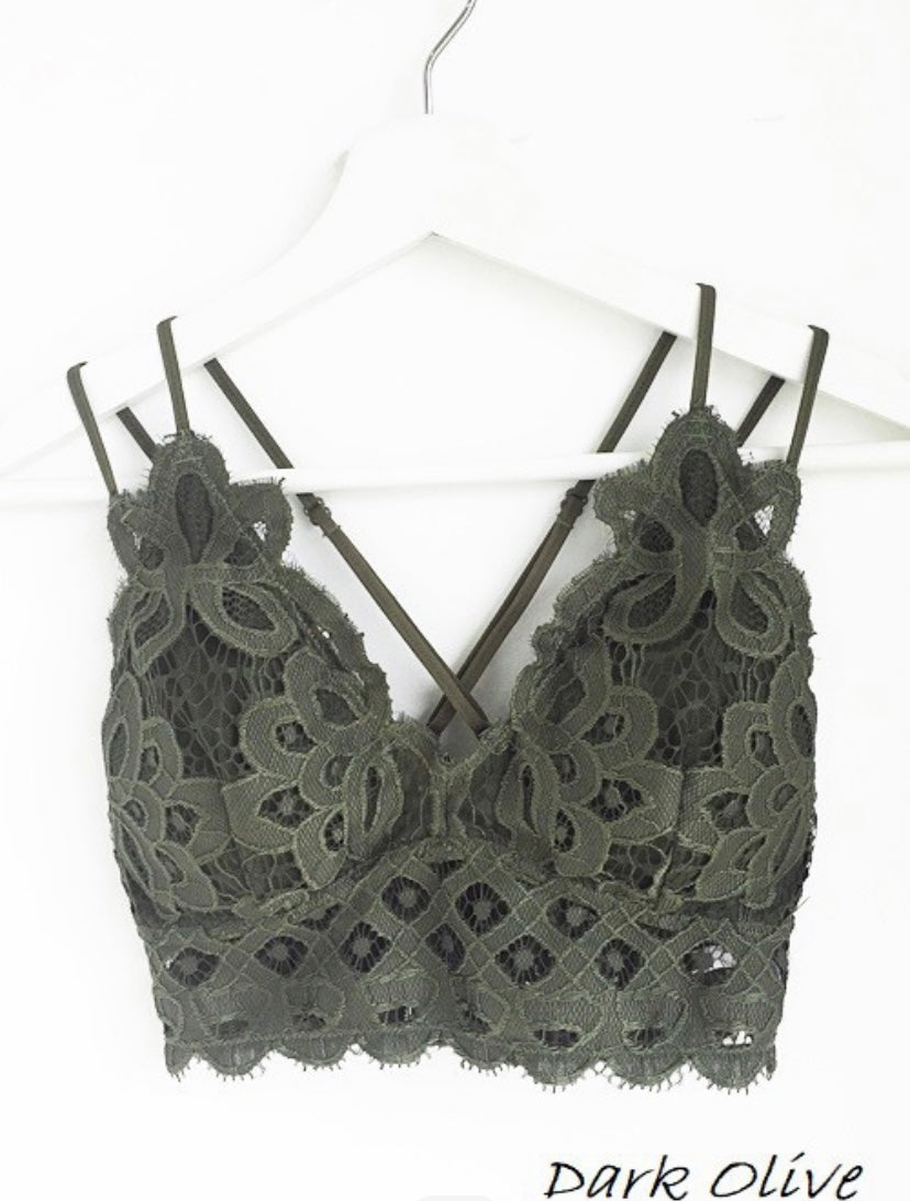 Olive Lace BRALETTE