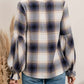 Navy Plaid Blouse