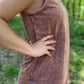 V-NECK TUNIC - ALMOND