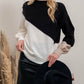 Asymmetrical Colorblock Sweater