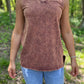 V-NECK TUNIC - ALMOND